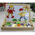 Multi Function Kids Wooden Tabletop Magnet Easel Box